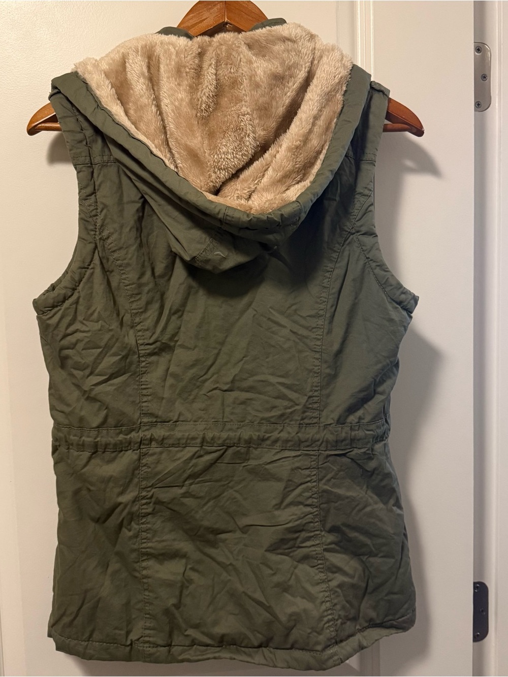 Faux-Fur Lined Hooded Utility Vest